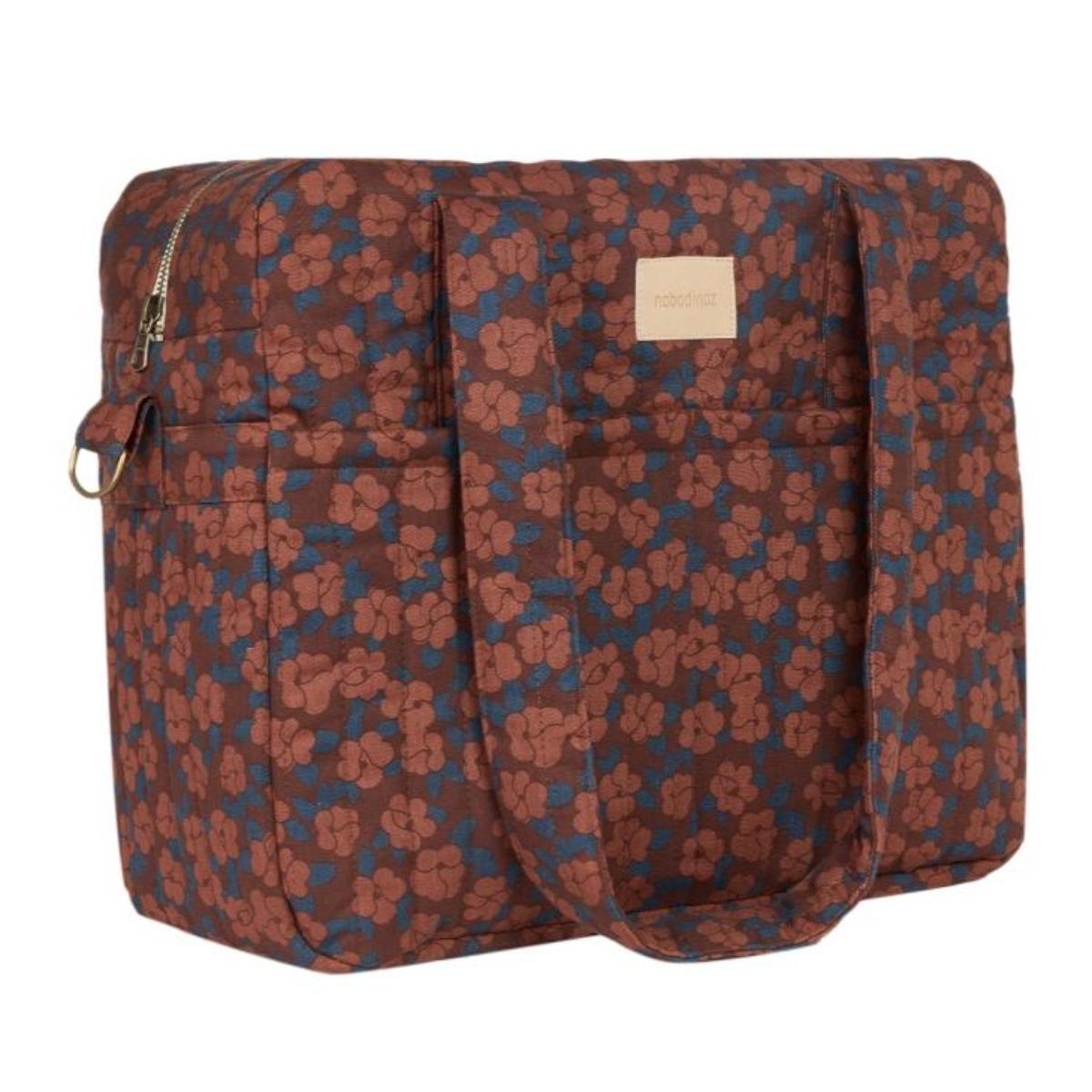 Sac à langer imperméable HYDE PARKNobodinoz maroon poppies