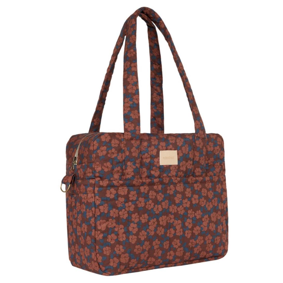 Sac à langer imperméable HYDE PARKNobodinoz maroon poppies