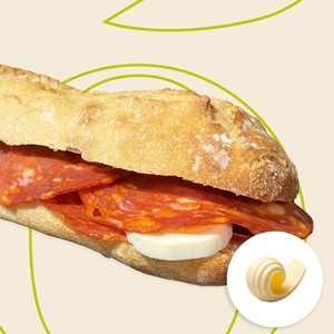 Sandwich Salami piquant 