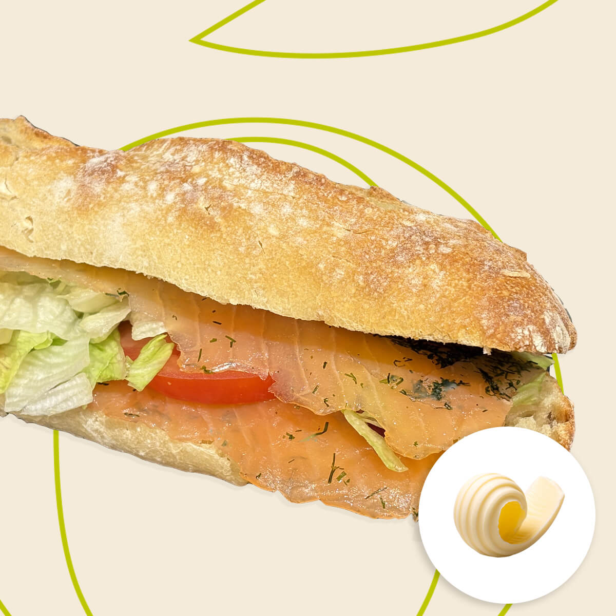 Sandwich Saumon fumé 