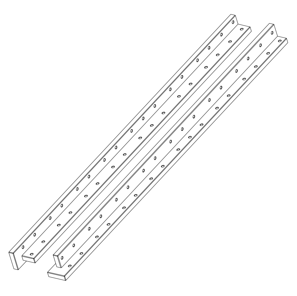 Set mit 2 Eckpfosten 184 cm für 6 Liegeflächenhöhen Destyle de Breuyn weiß lackiert