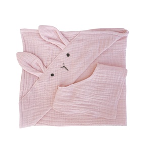 Set toalla-bandana muñeca BUNNY BOBBLE rosa