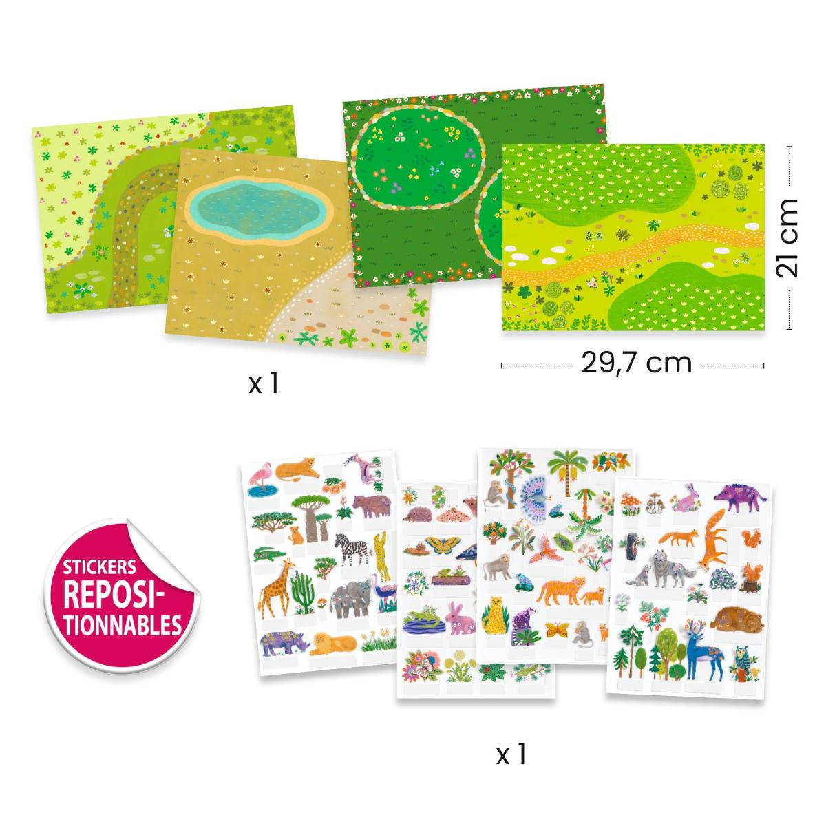 Stickers à relever - Animaux Djeco