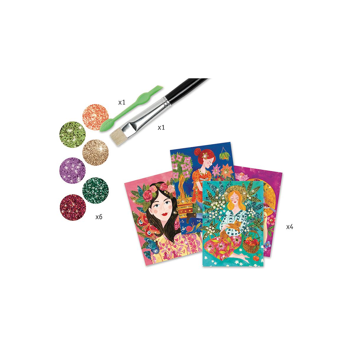 Tableau à pailleter LE PARFUM DES FLEURS Djeco