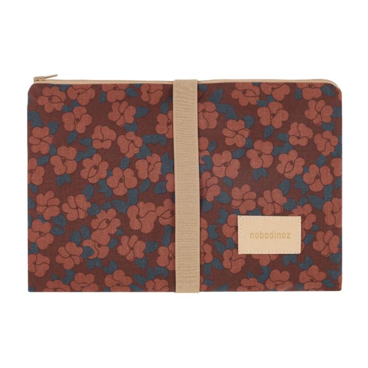 Tapis à langer HYDE PARK Nobodinoz maroon poppies