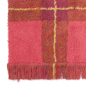 Tapis lavable 90x120cm TARTAN Vintage Wouf wouf Lorena Canals red