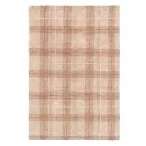 Tapis lavable 90x120cm TARTAN Wouf wouf Lorena Canals rose