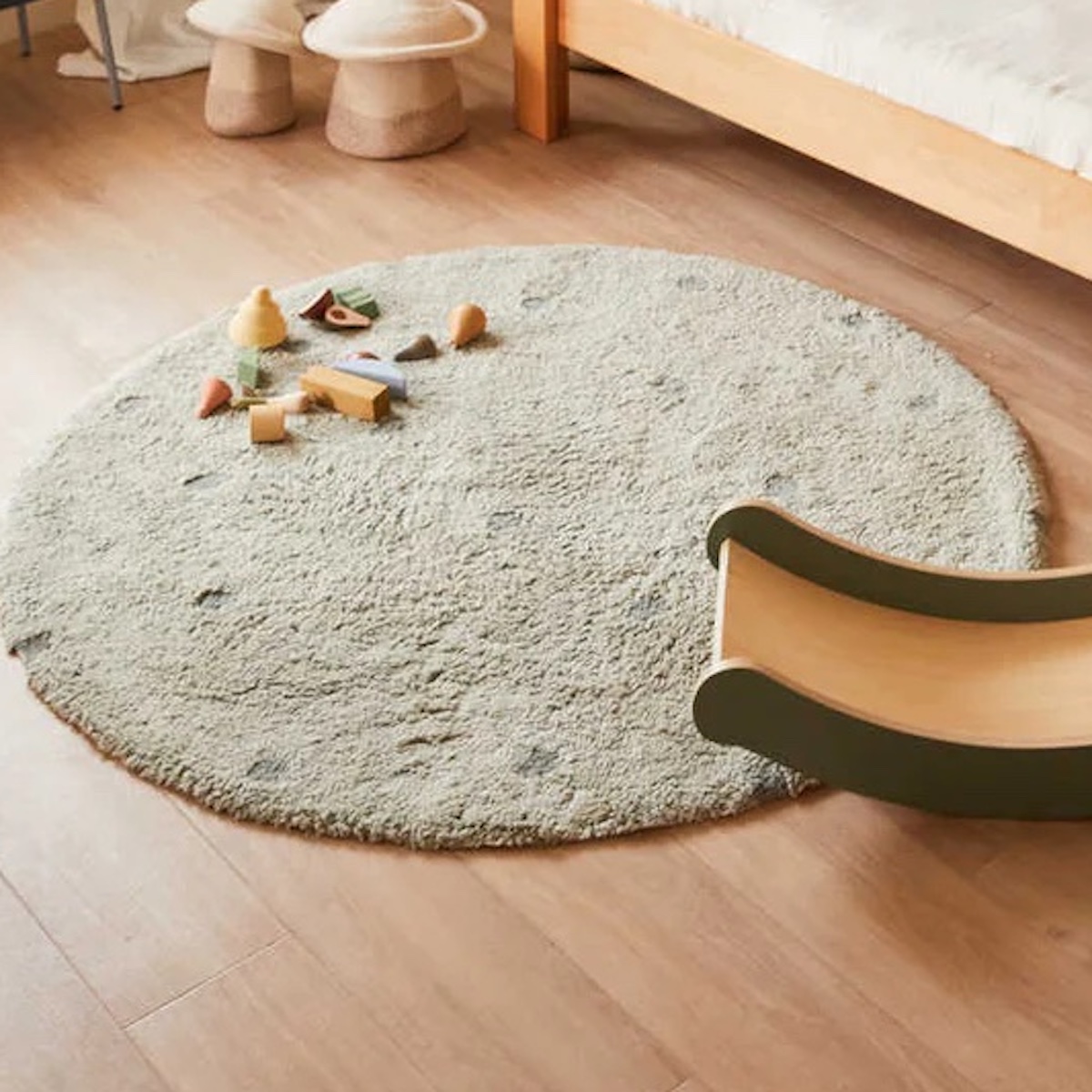 Tapis rond 140cm DOT Lorena Canals Blue Sage