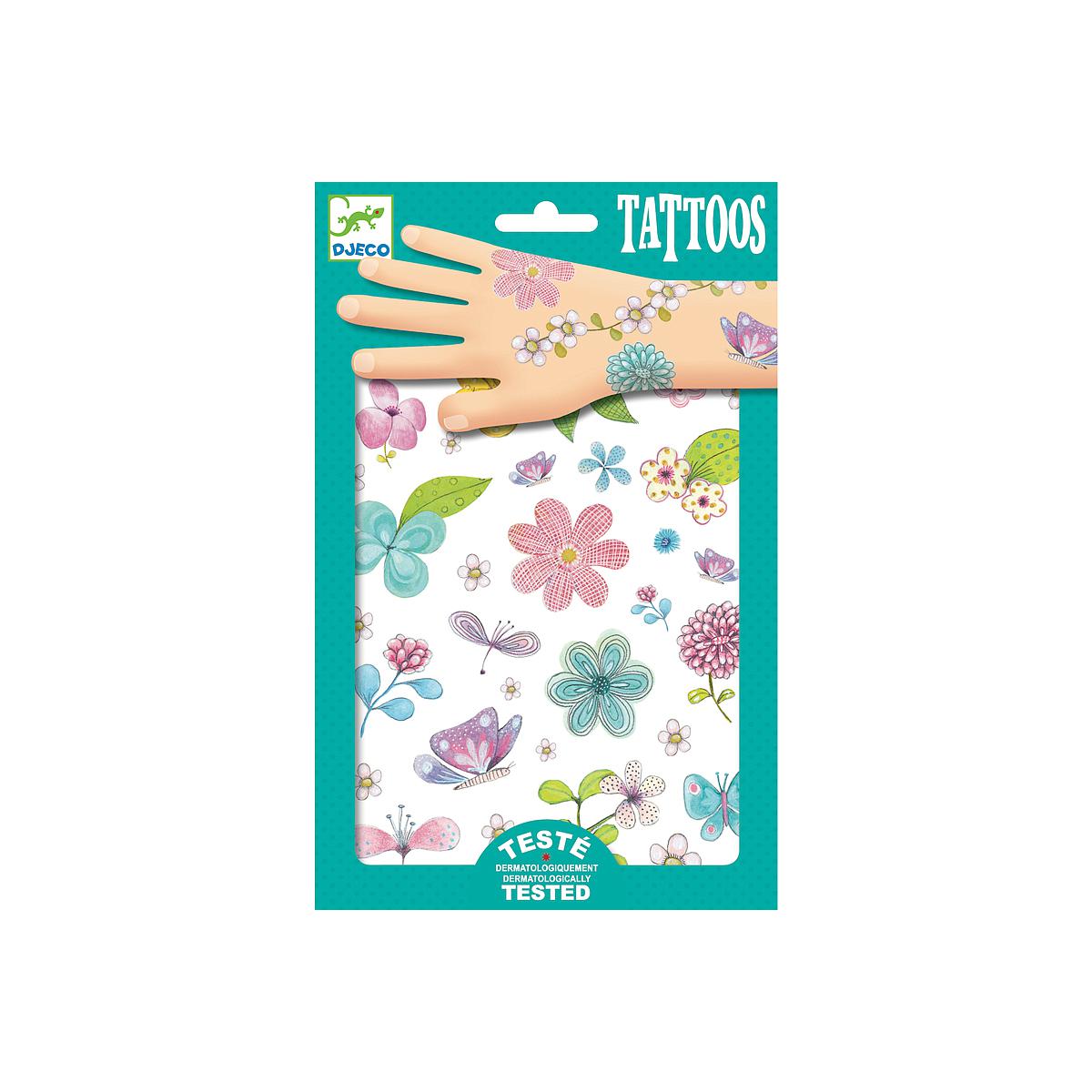 Tatuajes +3Y FLORES CAMPESTRES Djeco