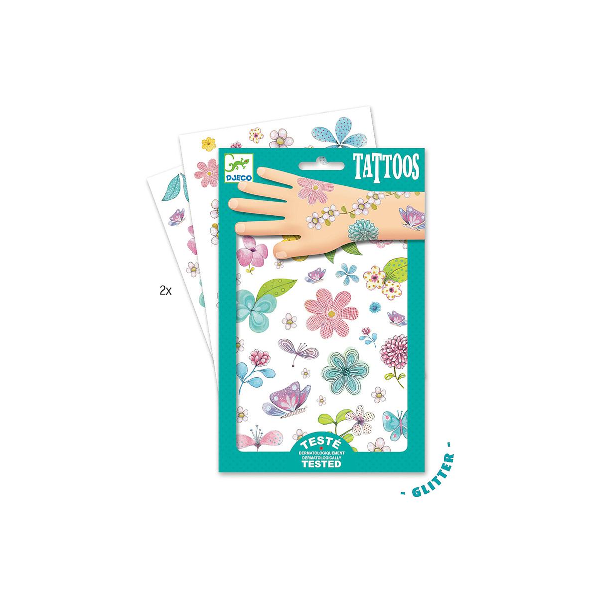 Tatuajes +3Y FLORES CAMPESTRES Djeco