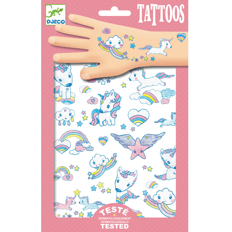 Tatuajes +3Y UNICORNIOS Djeco