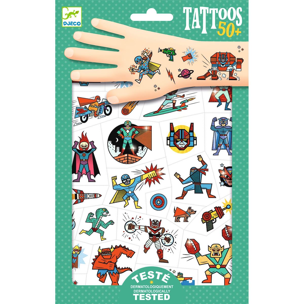 Tatuajes HEROES vs VILLAINS Djeco