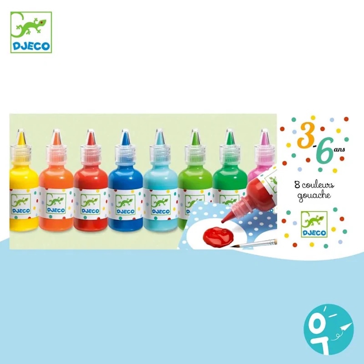 Témperas 8uds LOS COLORES Djeco
