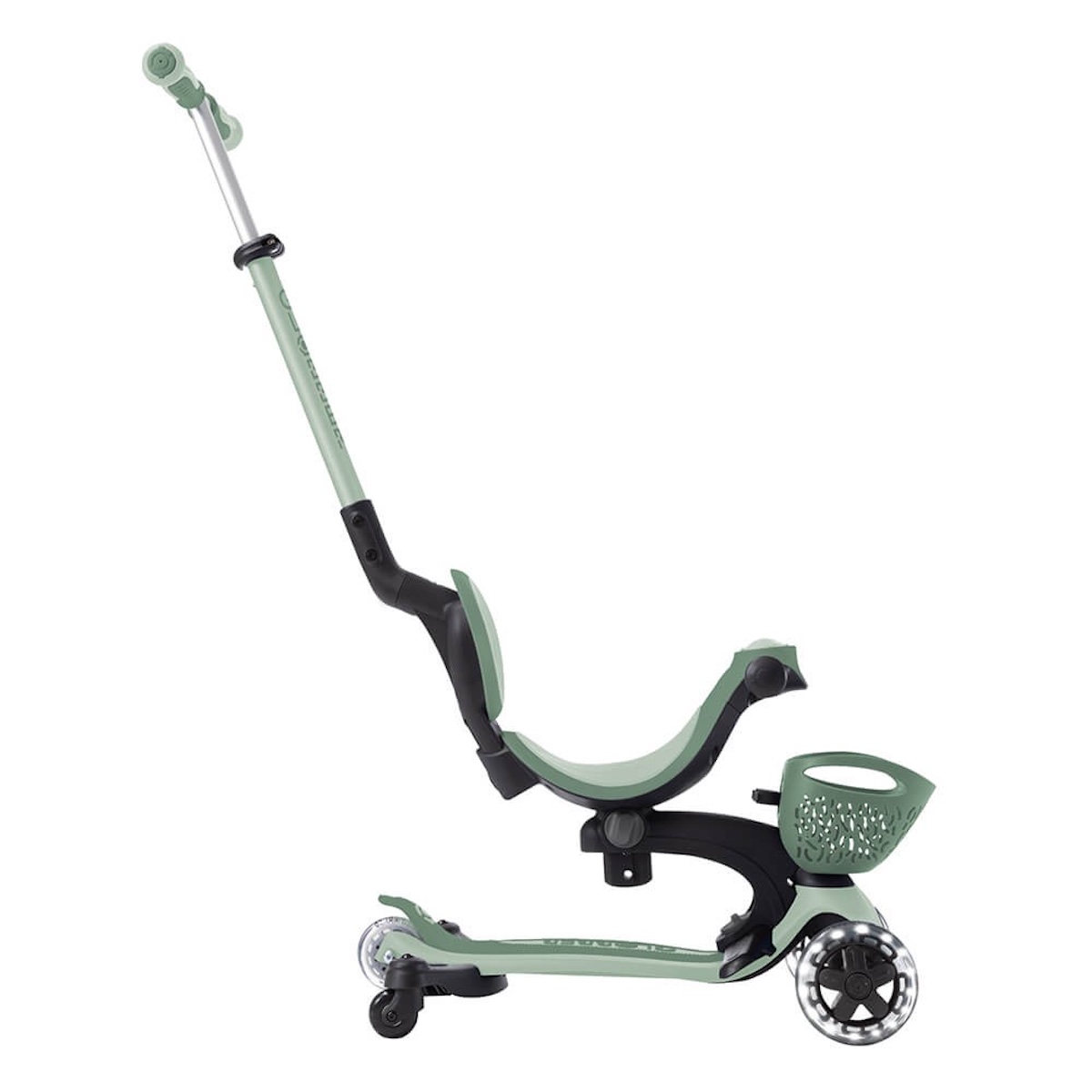 Trottinette évolutive GO UP BABY LIGHTS 360 Globber sage olive
