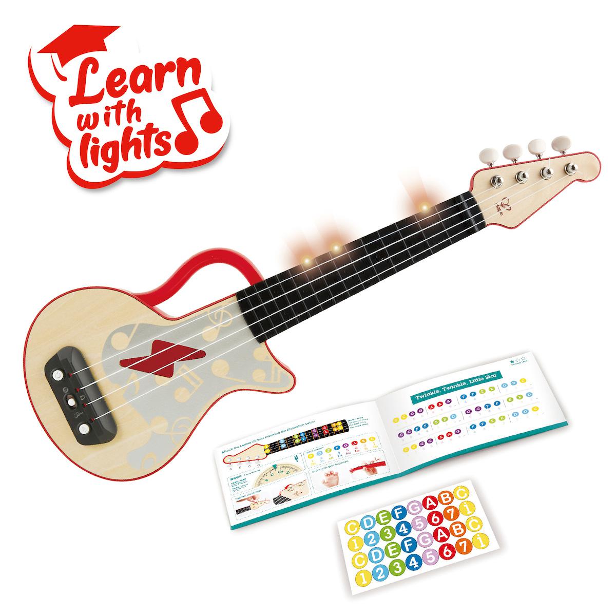 Ukelele luminoso Teach Yourself Hape rojo