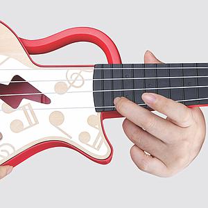 Ukelele luminoso Teach Yourself Hape rojo