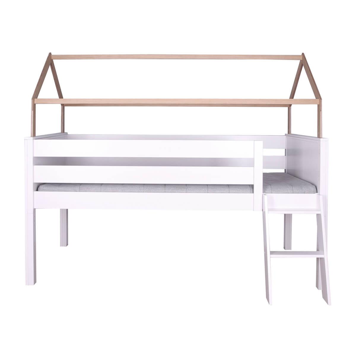 Umbausatz 1 Liege-halbhoch KASVA Buche massiv weiß-lackiert