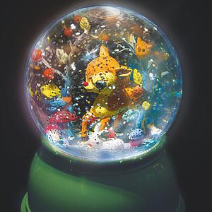 Veilleuse-boule à neige FAON Djeco