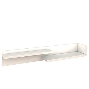 Wandbord 15x93x17cm 2-geteilt DESTYLE de Breuyn Buchenfurnierte Spanplatte weiß gebeizt-lackiert