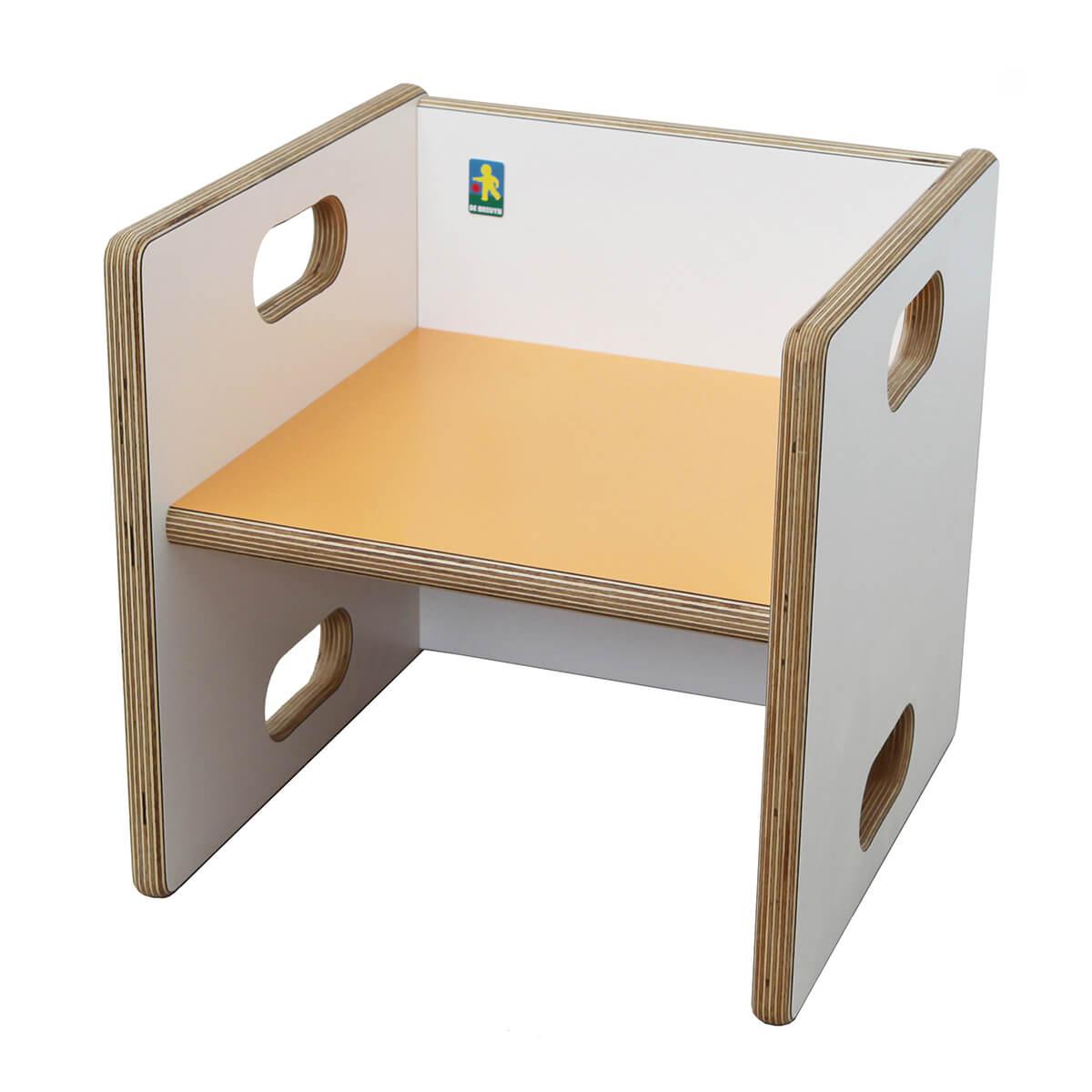 Wandelstuhl ZIGGY de Breuyn Multiplex Korpus weiß Sitz orange