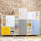 Wardrobe 173 cm 2 doors NADO Retro beech sky blue