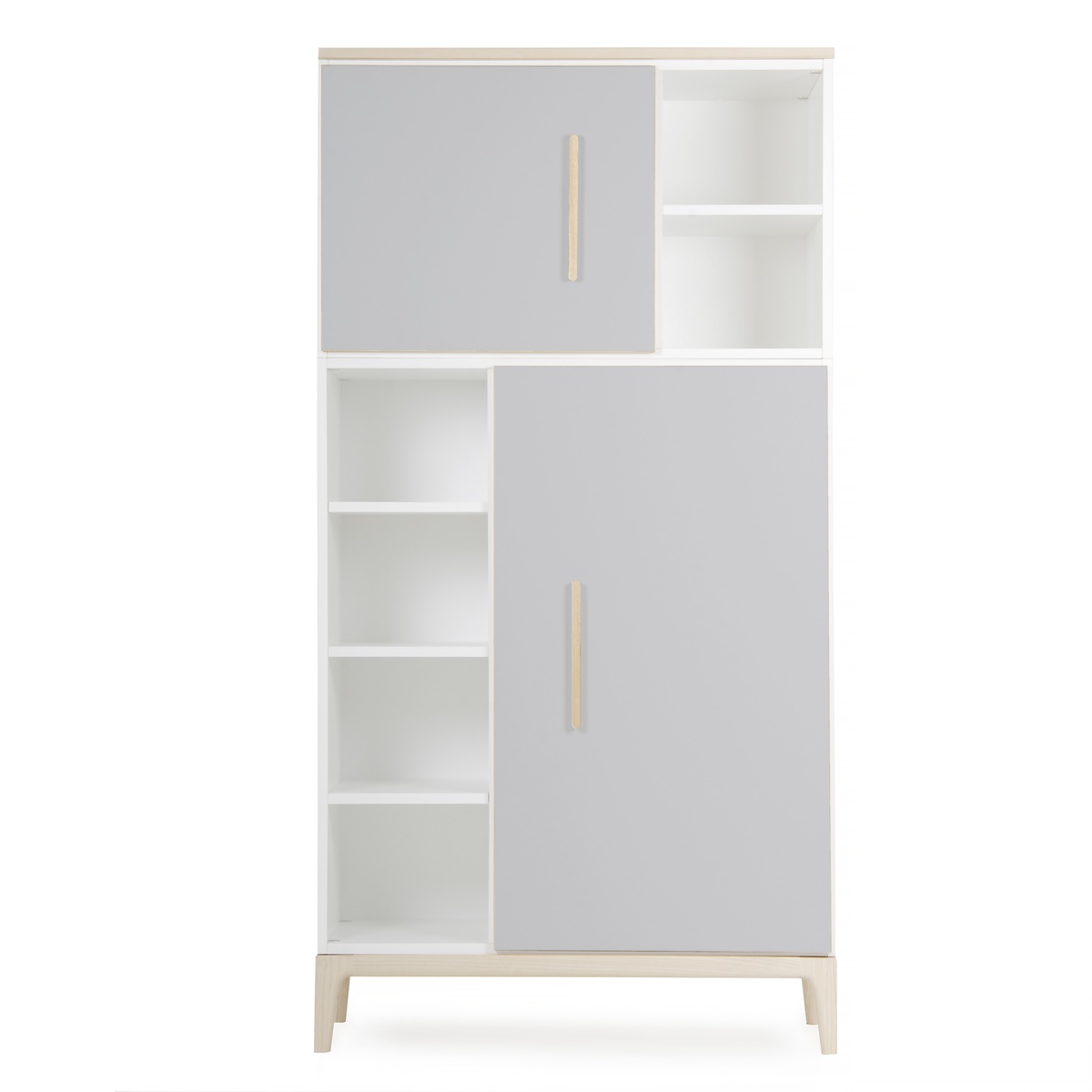 Wardrobe 173cm 2 doors NADO Curve ash manhattan grey