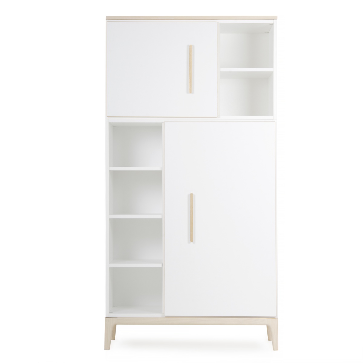 Wardrobe 173cm 2 doors NADO Curve ash white