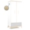 Wardrobe 2 doors 1 drawer NADO Curve ash white-manhattan grey