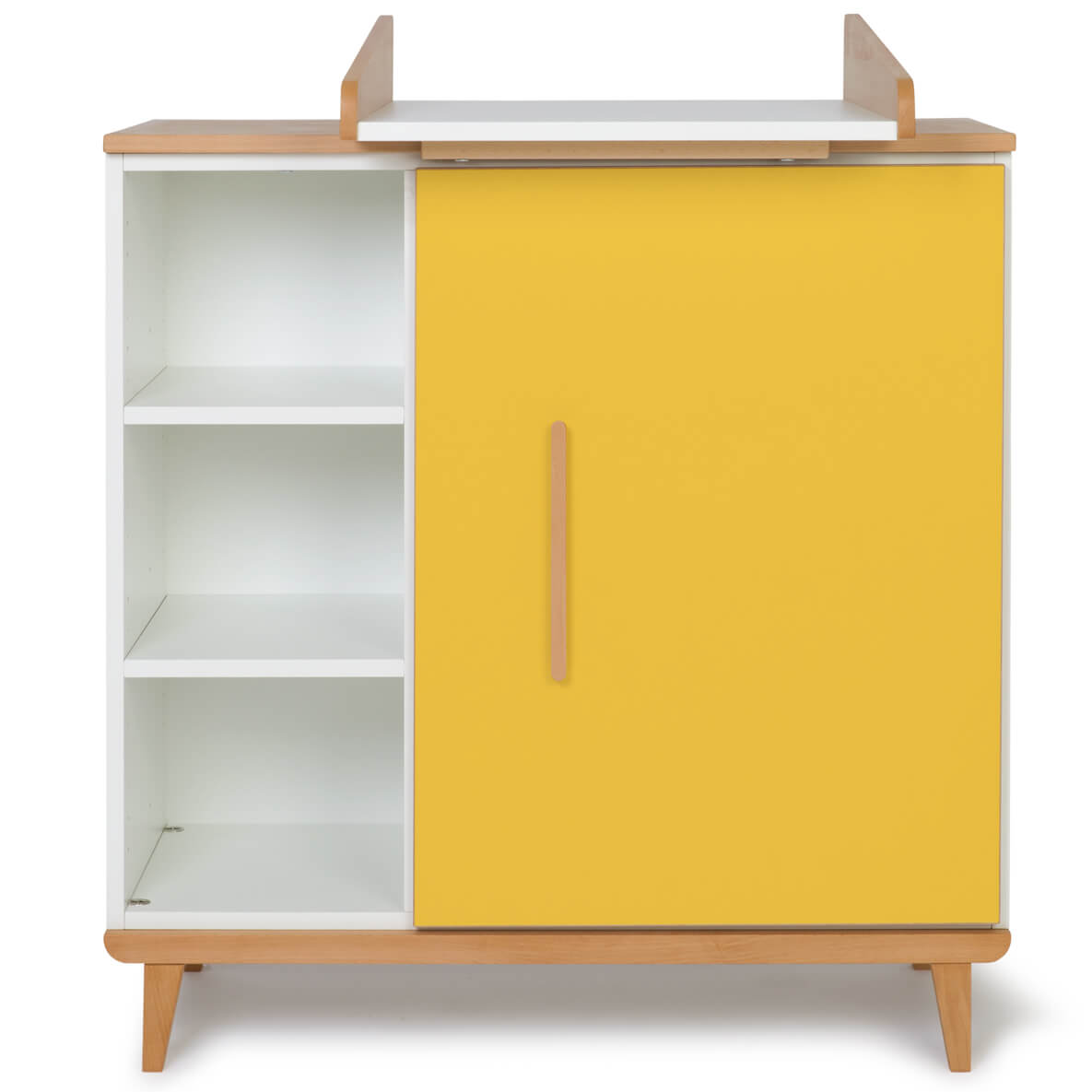 Wickelkommode 1 Tür 3 Nischen NADO Retro Buche sunshine yellow