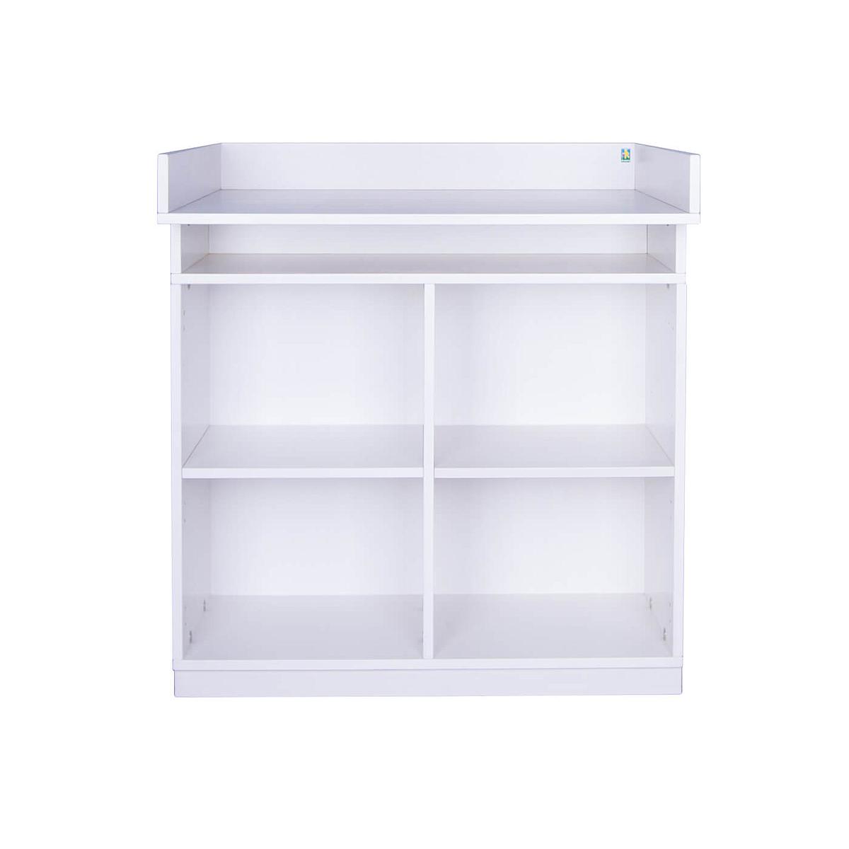 Wickelkommode ohne Türen DESTYLE de Breuyn Buchenfurnierte Spanplatte weiß gebeizt-lackiert