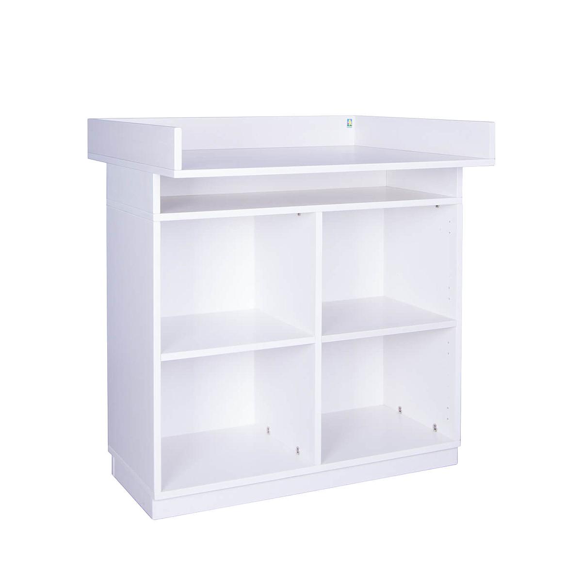 Wickelkommode ohne Türen DESTYLE de Breuyn Buchenfurnierte Spanplatte weiß gebeizt-lackiert