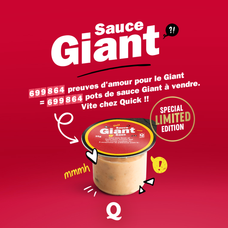 Quick propose des pots individuels de sauce Giant pour la première fois