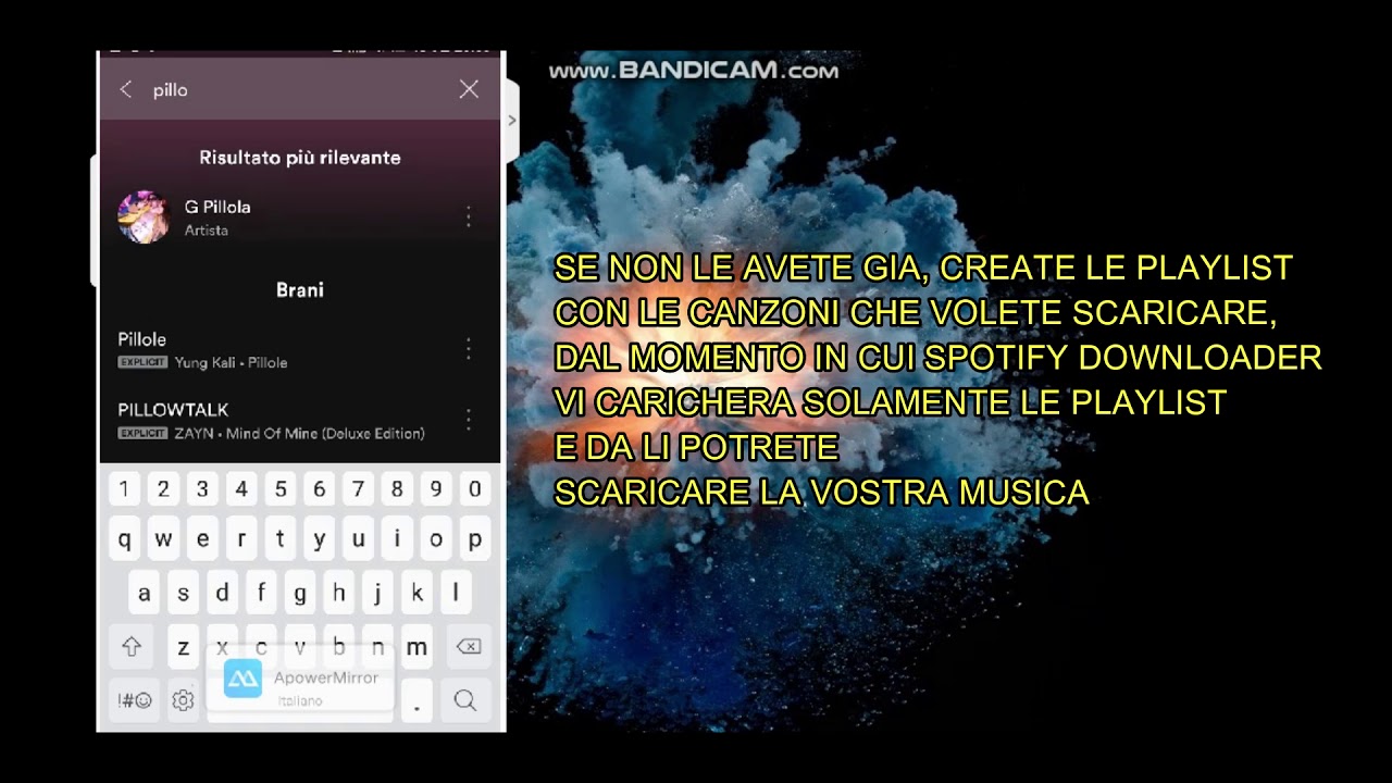 Registrare musica da spotify android