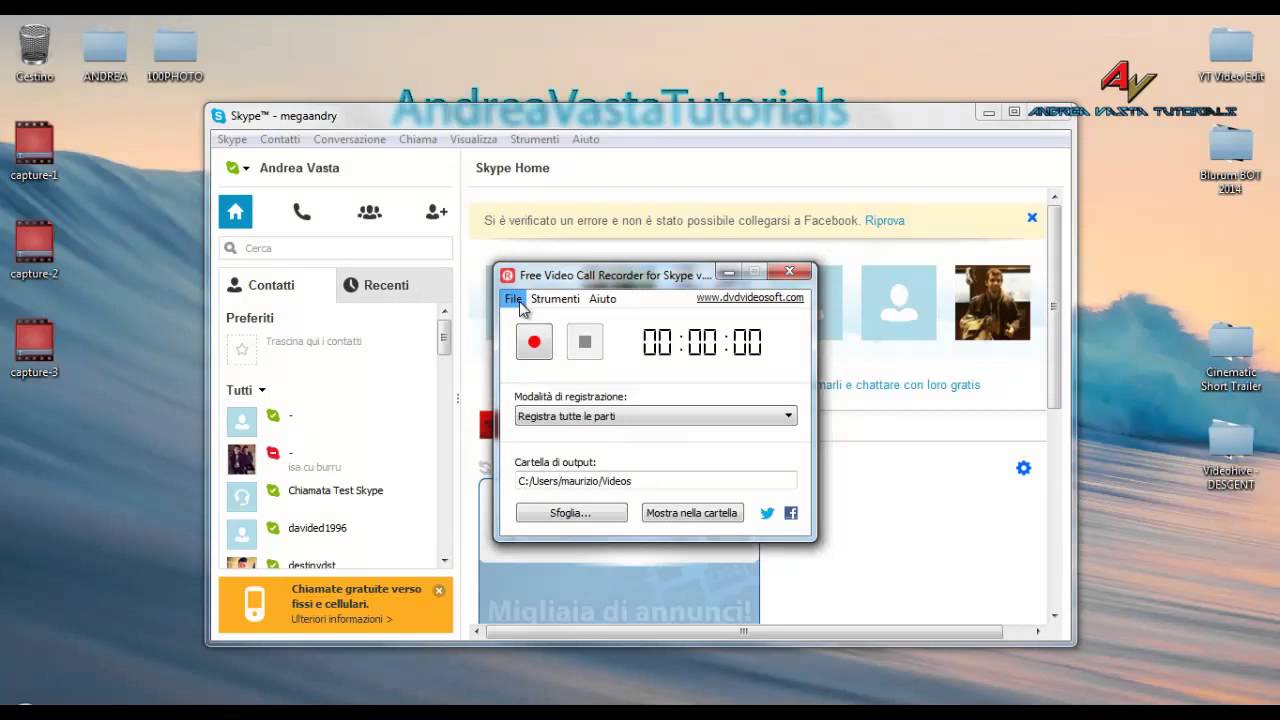 Registrare chiamate skype