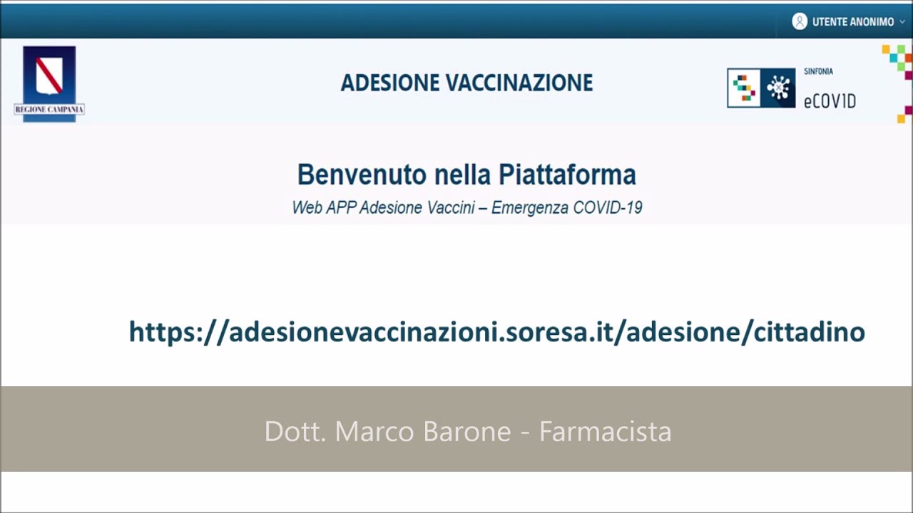 Registrare vaccino campania