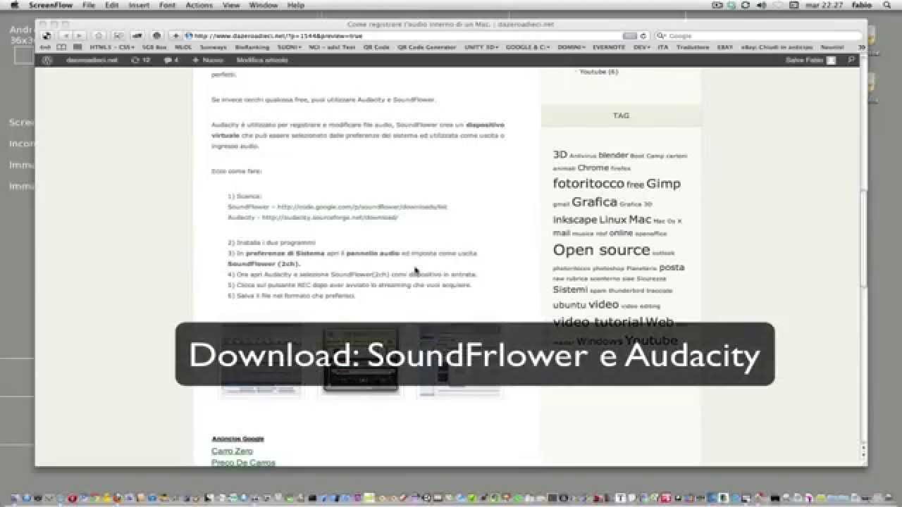 Registrare audio interno mac