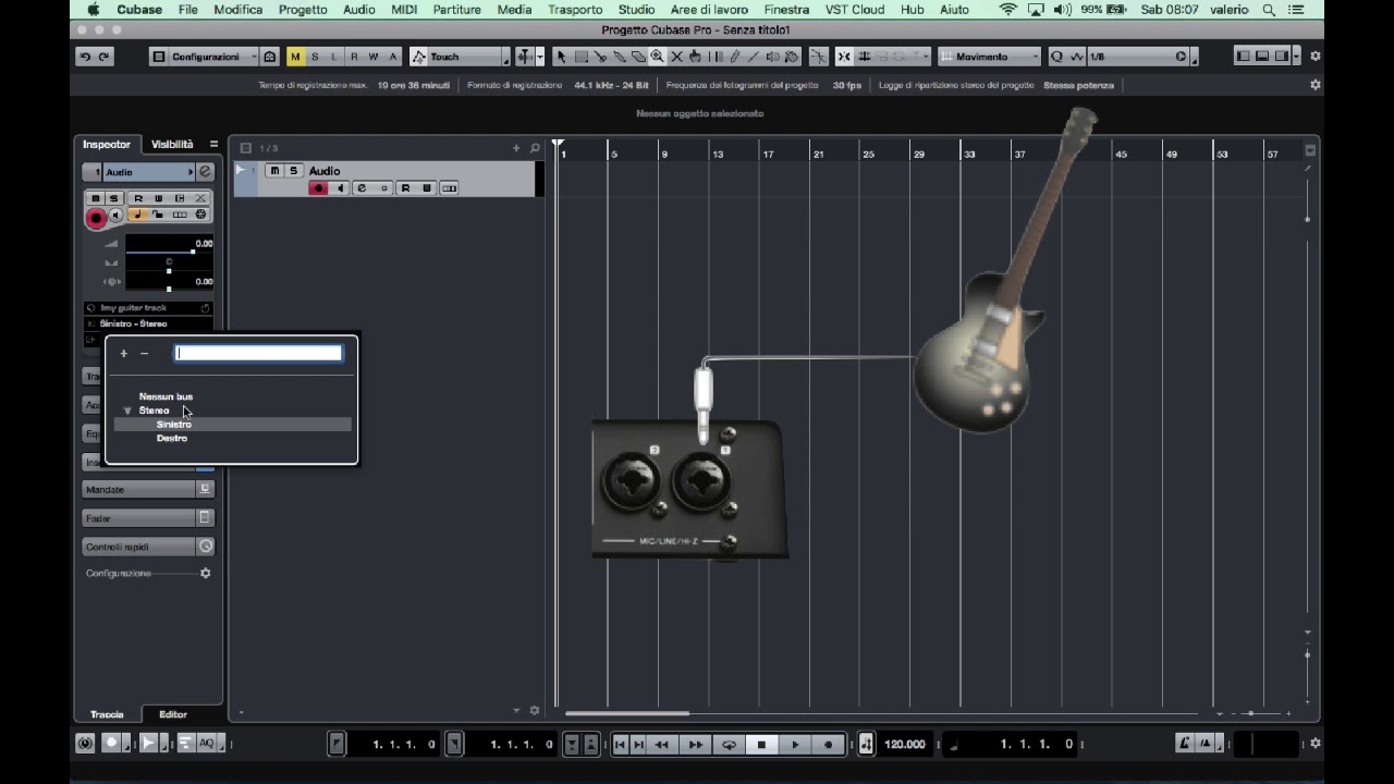 Registrare chitarra con cubase