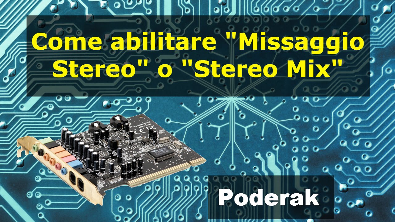 Registrare con missaggio stereo