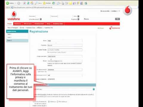 Registrare sim vodafone