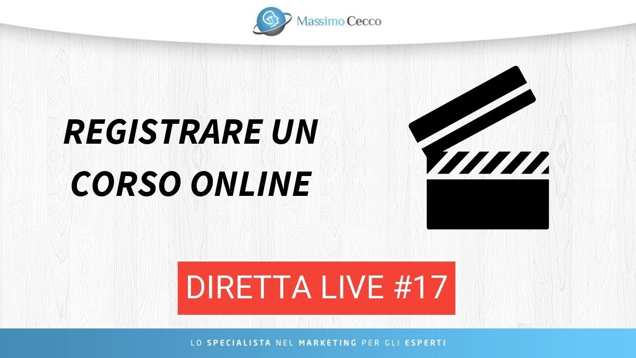 Registrare corso on line 1 Registrare corso on line