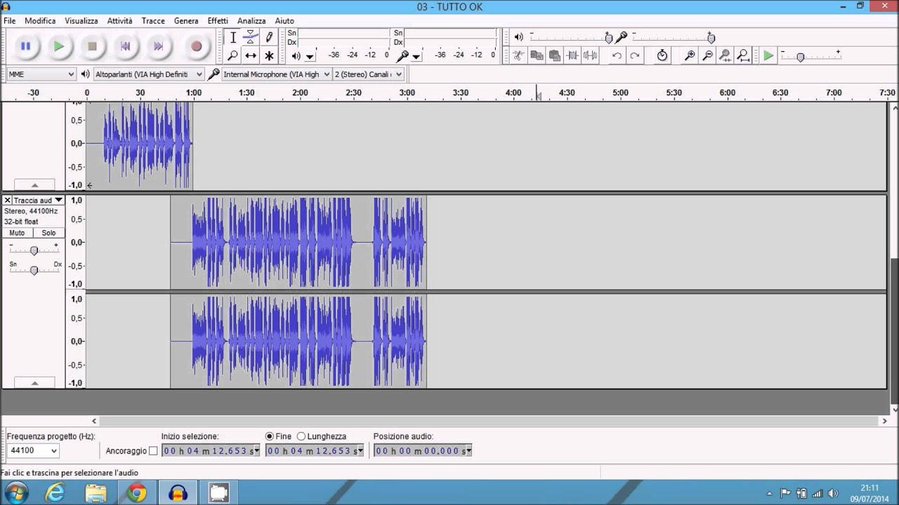 Come registrare una canzone con audacity 1 Come registrare una canzone con audacity