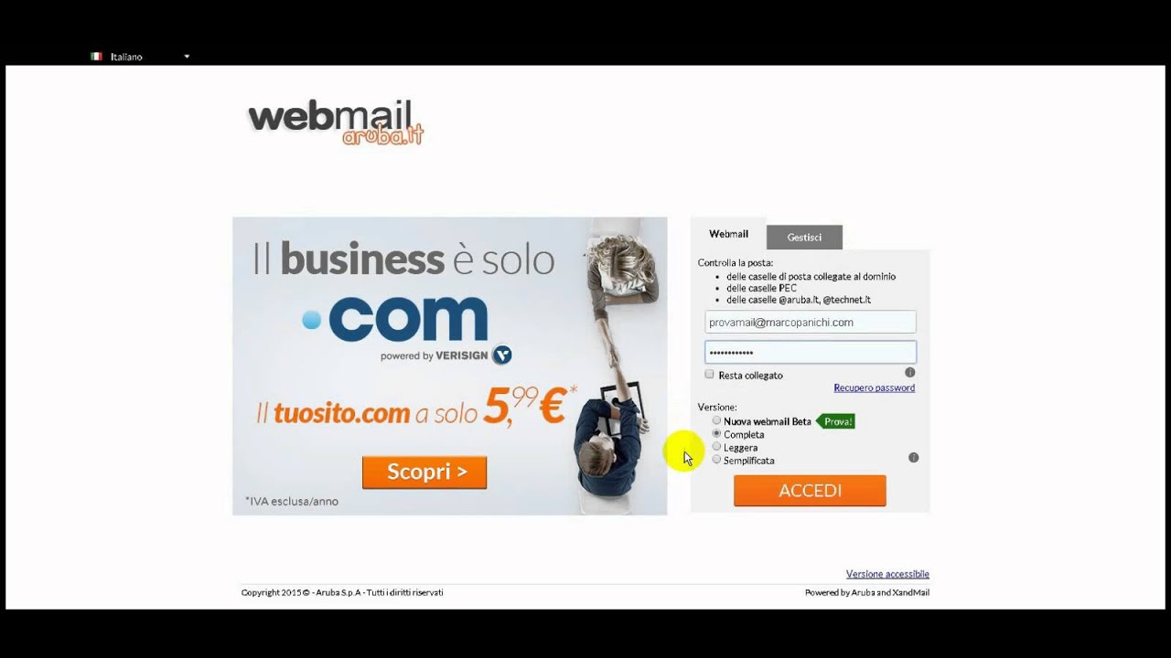 Registrare email su aruba 1 Registrare email su aruba