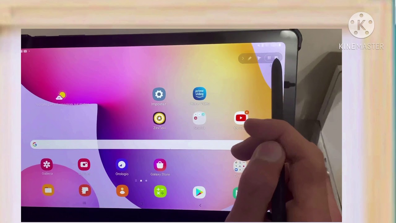 Registrare schermo tablet samsung