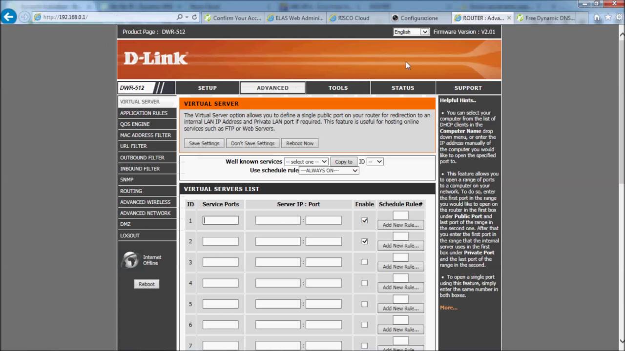 Registrare telecamera onvif