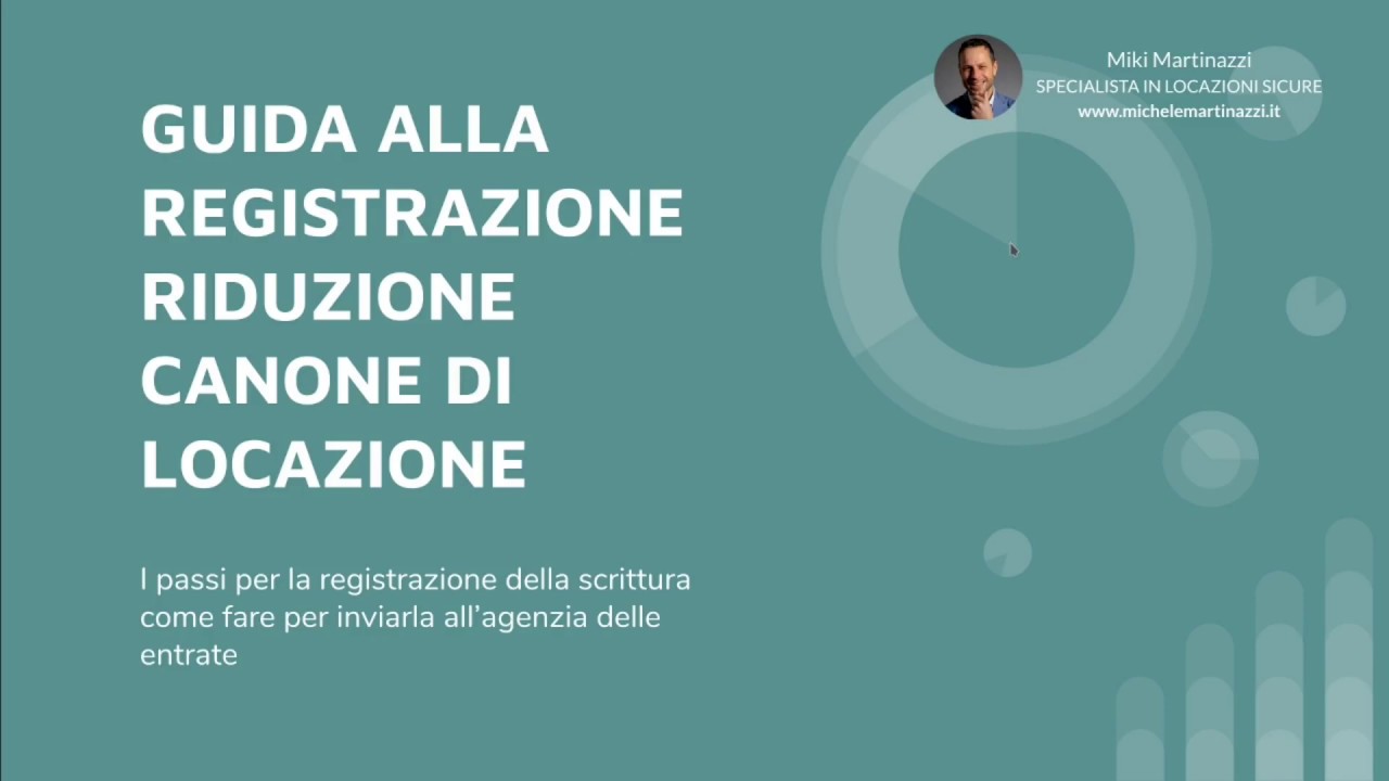 Come registrare accordo riduzione canone locazione