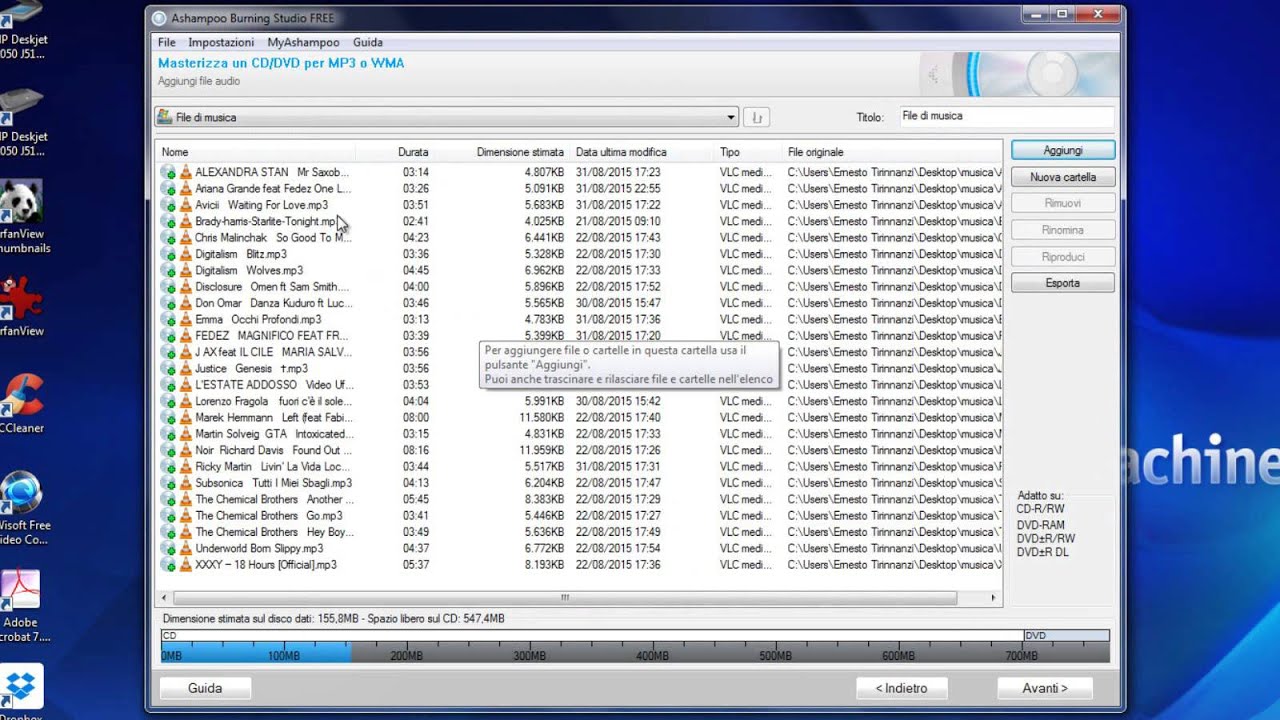 Registrare cd mp3