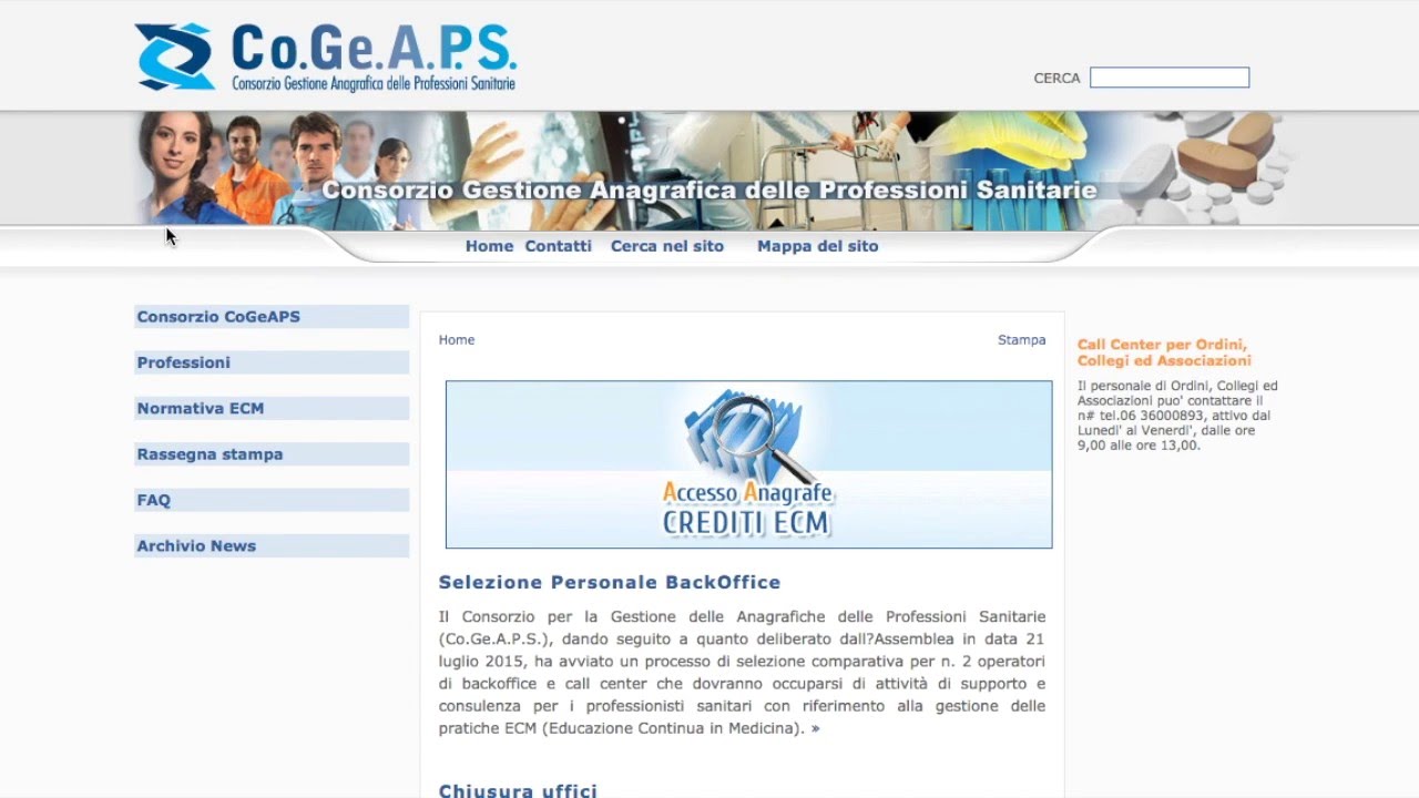 Come registrare ecm su cogeaps