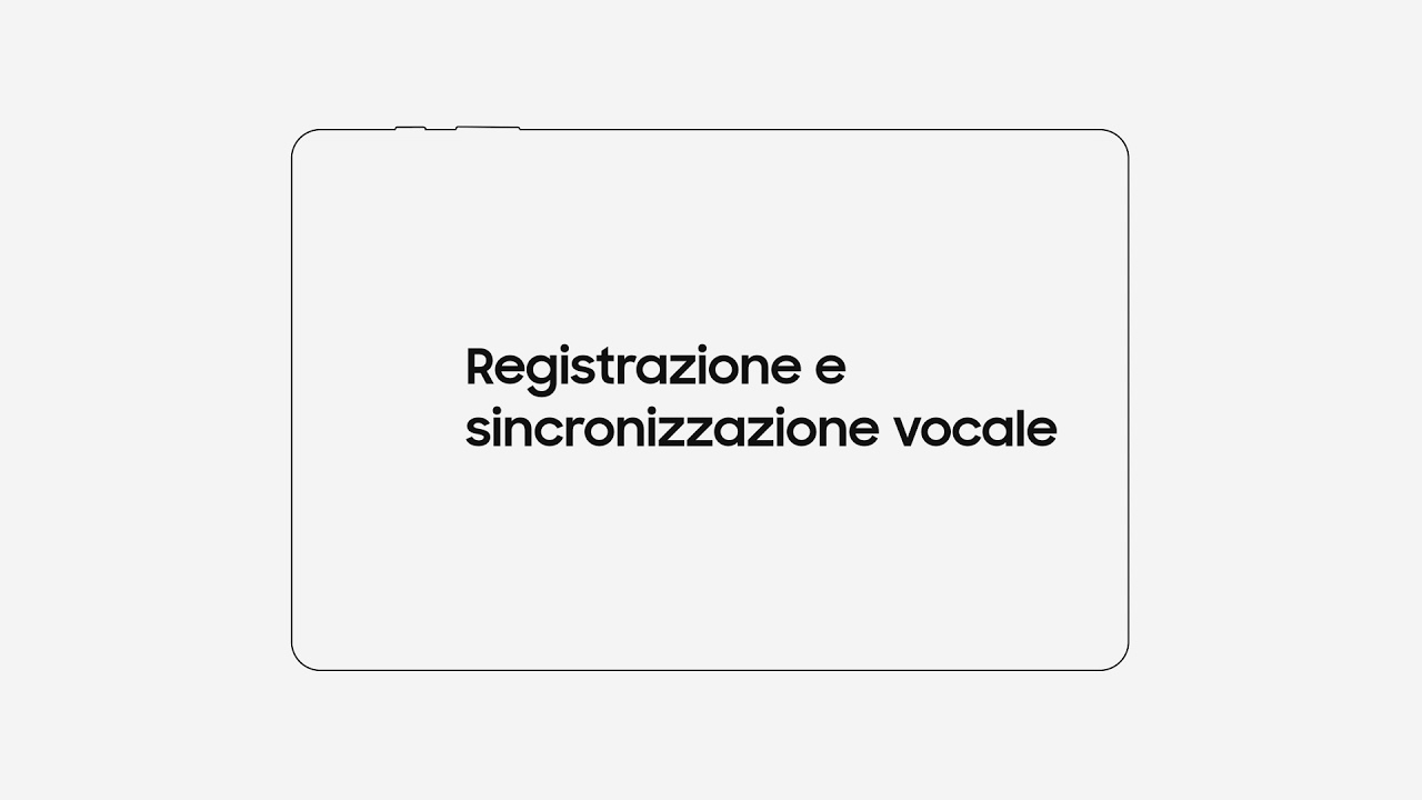 Registrare tablet samsung