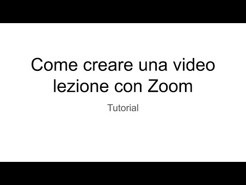 Come registrare una presentazione su zoom