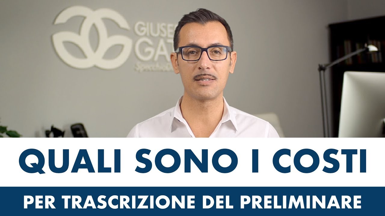 Registrare preliminare costi